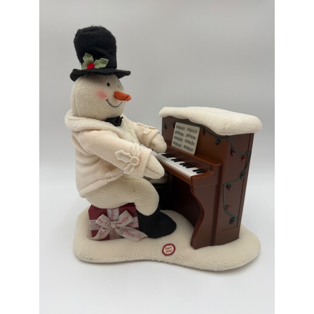Hallmark Jingle Pals Animated Snowman Playing Piano Christmas Plush Decor